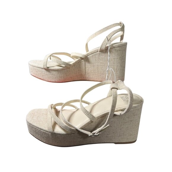 Wild Fable Women’s Beige Strappy Wedge‎ Sandals NWOT Size 11 - Picture 2 of 10